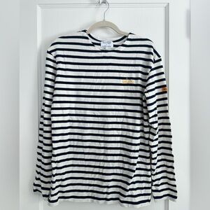 Veuve Clicquot x Maison Labiche Navy & White Striped Long-Sleeve Top